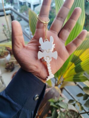 Flexi Light Fury Dragon Keychain