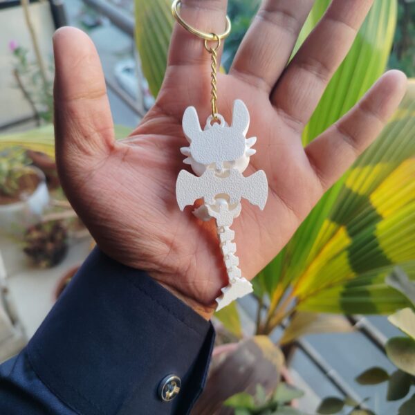 Flexi Light Fury Dragon Keychain