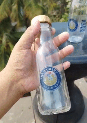 Elite Custom Printed Glass Bottle with Wooden Cap( Pack of 10 Bottles ) – Premium Corporate Gifting Edition