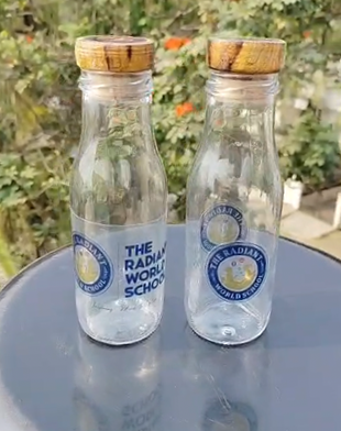 Elite Custom Printed Glass Bottle with Wooden Cap( Pack of 10 Bottles ) – Premium Corporate Gifting Edition - Image 5