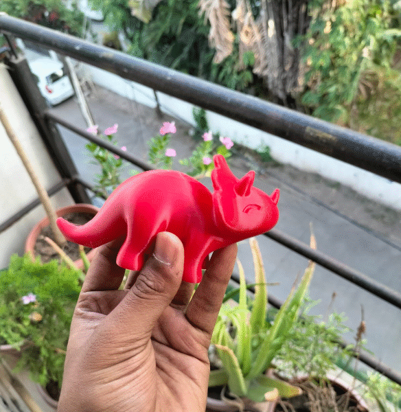 3D Printed Baby Triceratops Dinosaur