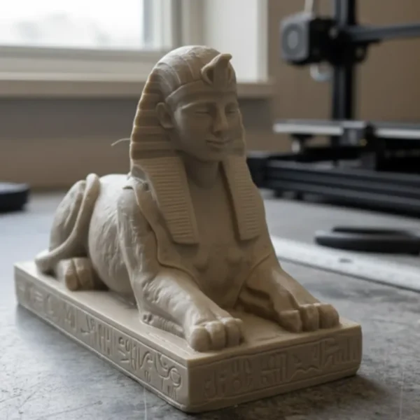3D Printed Egyptian Sphinx Statue